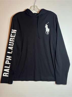 Polo Ralph Lauren 1967 Black Long Sleeve Hoodie Medium